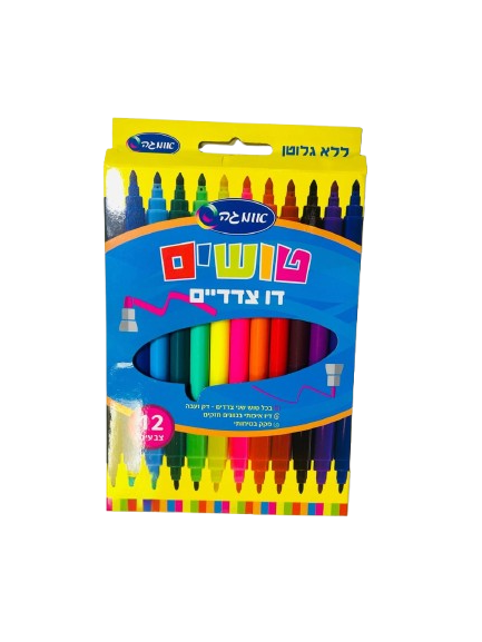 טושים דו צדדיים 12 יח'