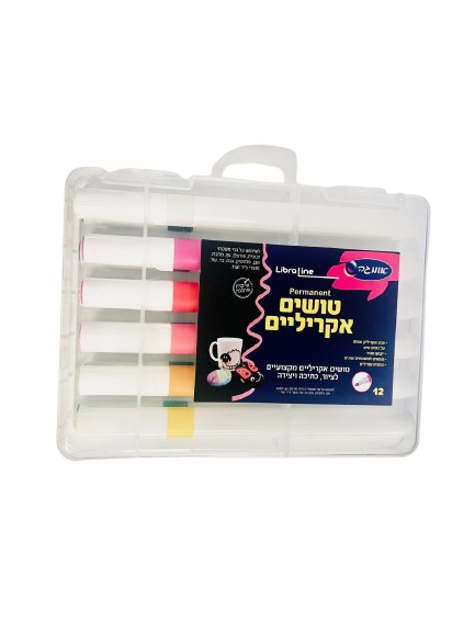 טושים אקריליים 12 יח'