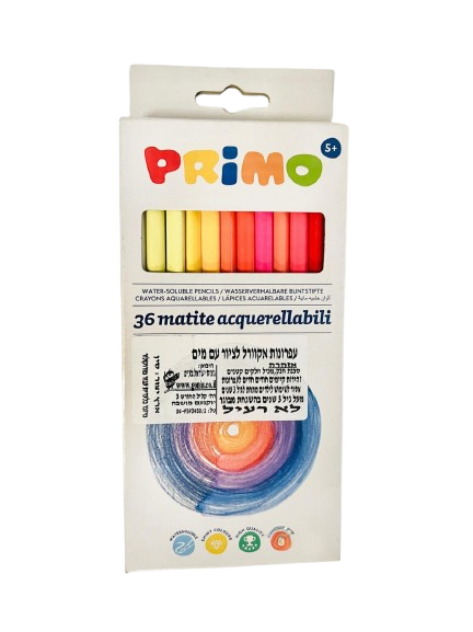 עפרונות אקוורל לציור עם מים 36 יח'