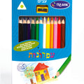 עפרונות צבעוניים משולשים עבים- עטיפה טבעי/צבעוני