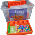 משחק שולחן חרוזים לפי דגם עם פינצטה ל4 ילדים