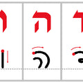 סרגל אותיות דפוס וכתב