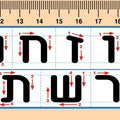 סרגל מפל אישי- צורת כתיבת אותיות דפוס