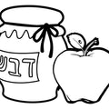 יצירה תפוח ודבש לצביעה וקישוט