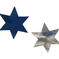 מגן דוד בגוונים מטאליים לתלייה וקישוט