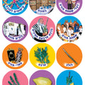 מדבקות סוכות 30 מ"מ