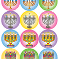 מדבקות חנוכיות 30 מ"מ