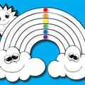 יצירה קשת בענן עם מדבקות