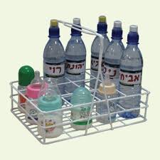 סלסלת בקבוקים מתכת