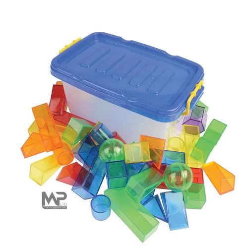 קוביות מפלסטיק שקוף לשולחן אור-50 יח