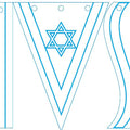 יצירה שרשרת דגלים לצביעה