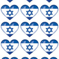 מדבקות לב דגל ישראל