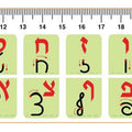 סרגל מפל אישי- דפוס וכתב