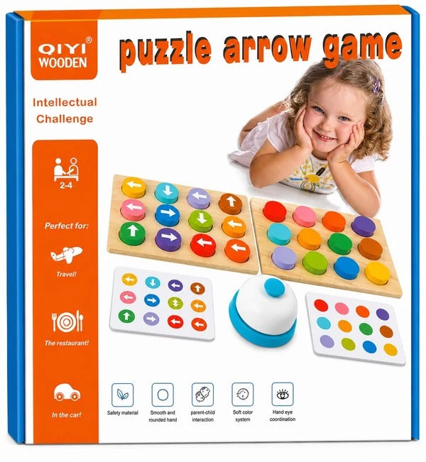 משחק עץ עם עיגולים מודפסים+ דגמים ופיקולו