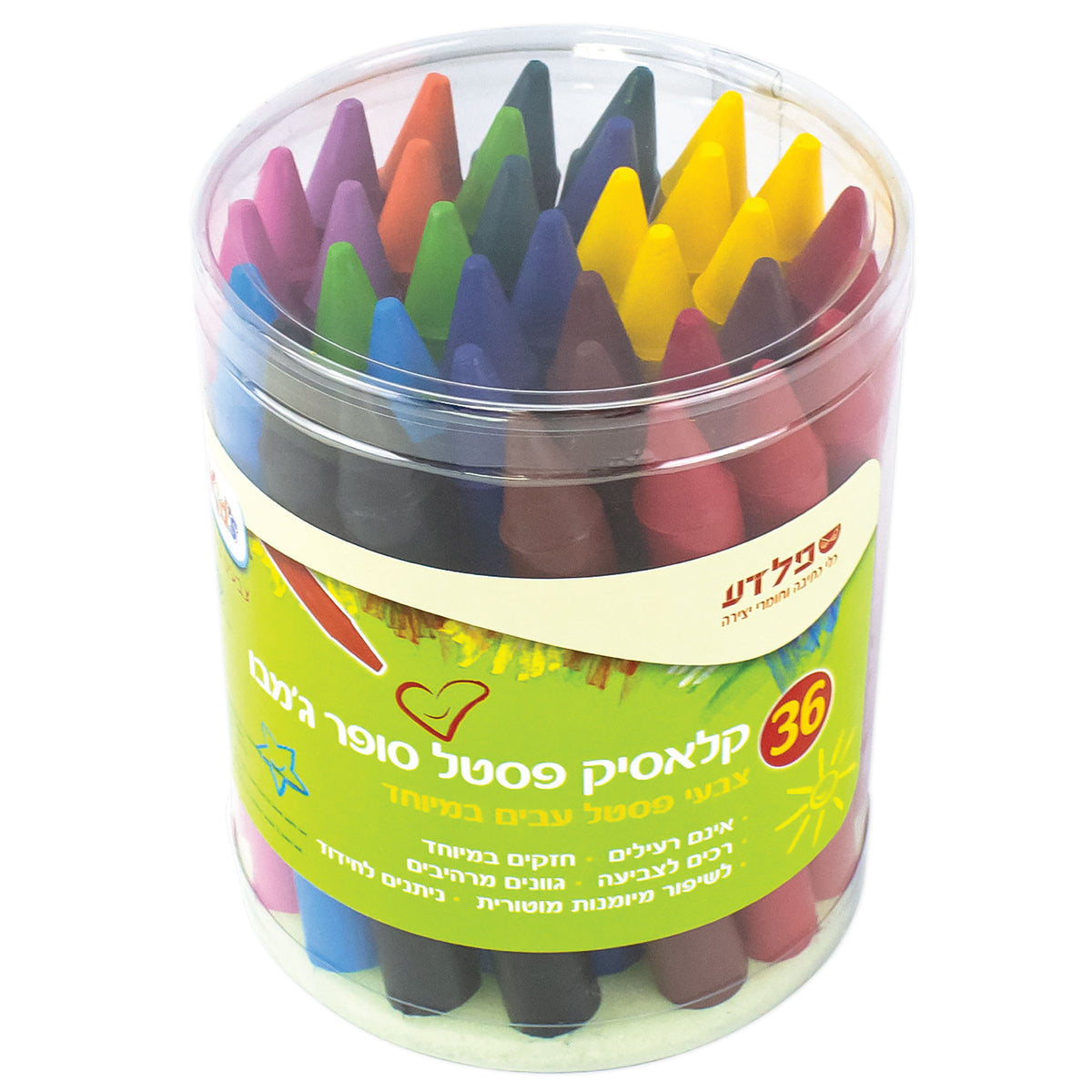 מארז 36 יח צבעי פסטל סופר גמבו