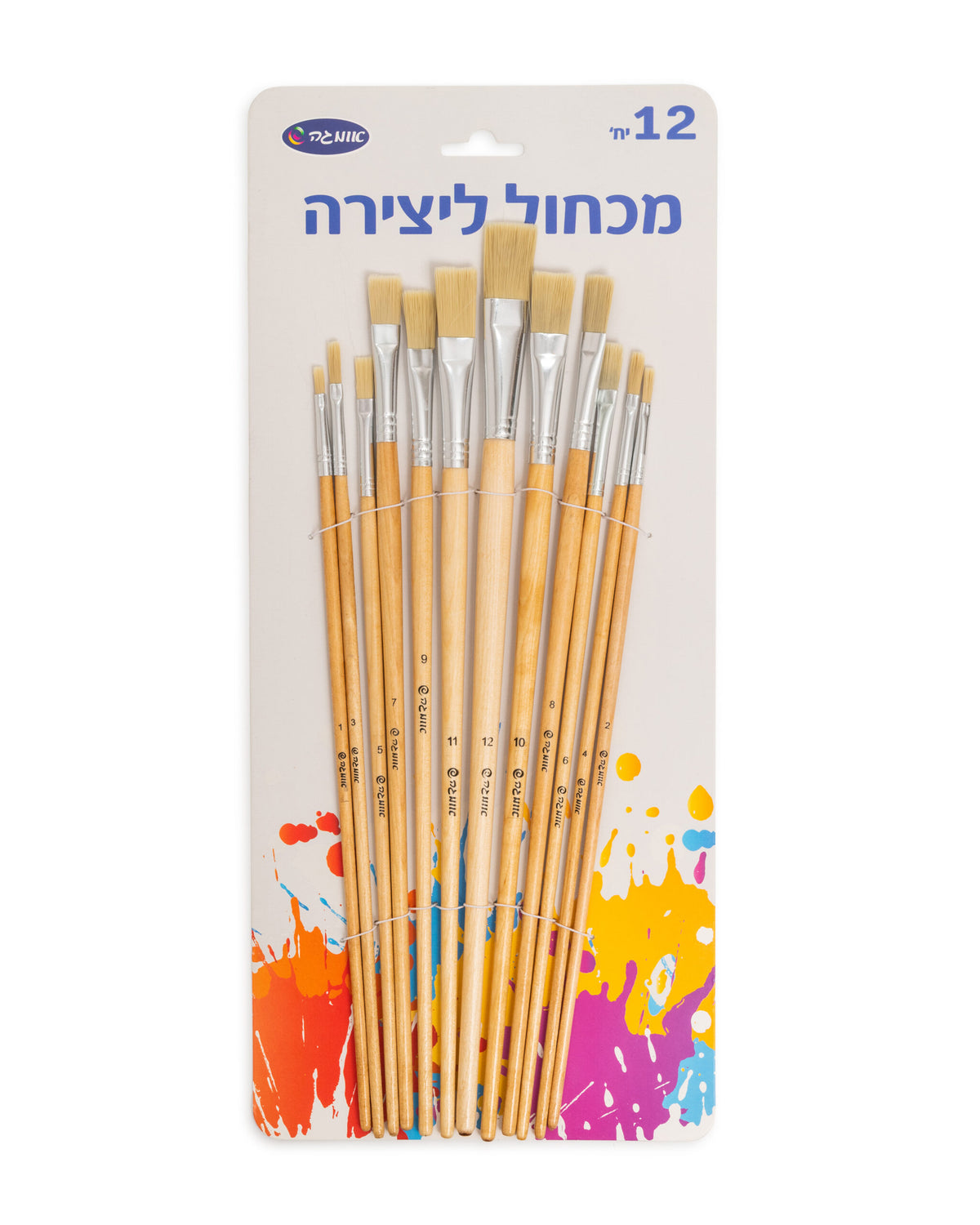 מכחול שטוח 12יח