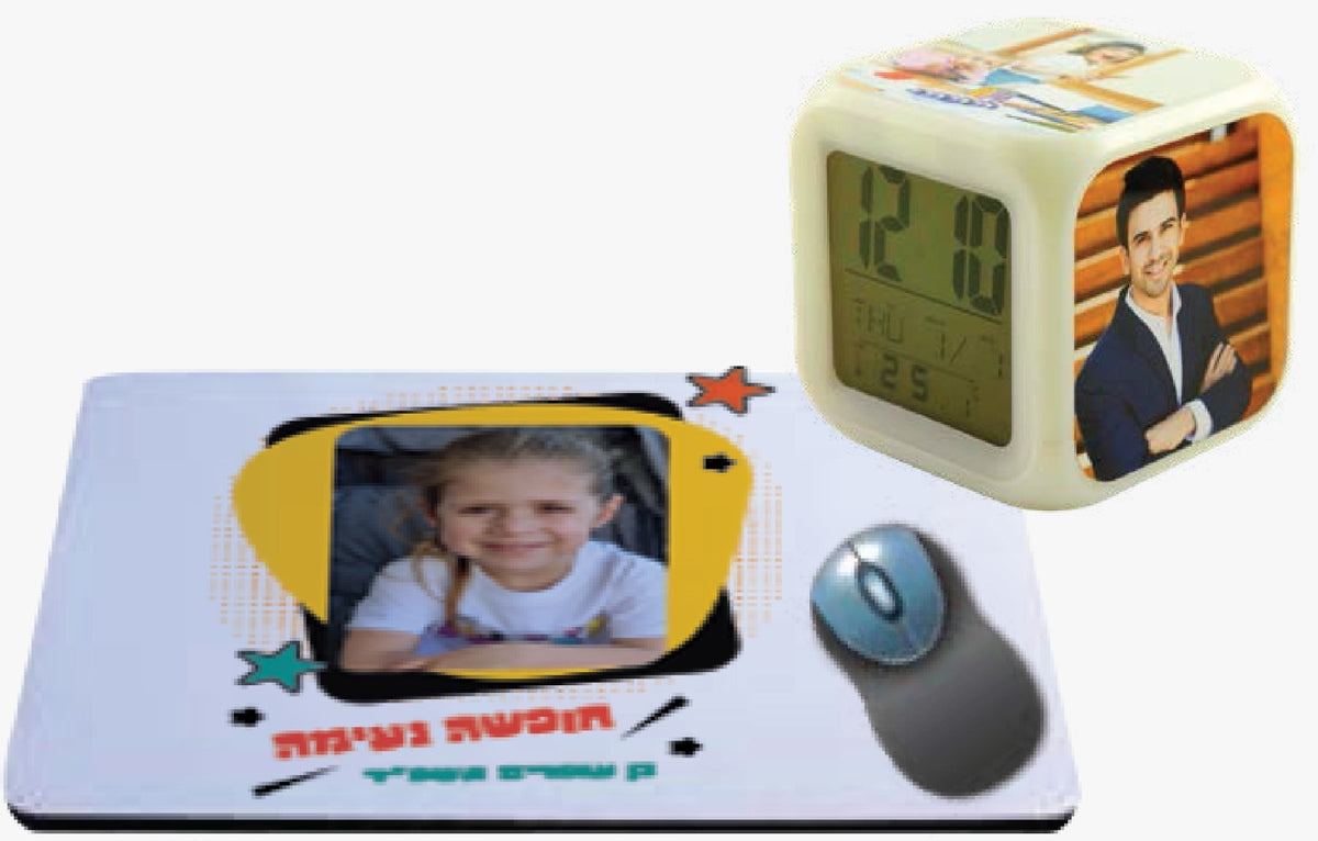פד לעכבר + שעון מעורר