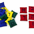 סט שקיות תחושה מבד אותיות בעברית