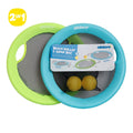סט משחק 2 ב-1 מחבטים עגולים (טרמפולינה) / צלחת מעופפת (פריזבי)