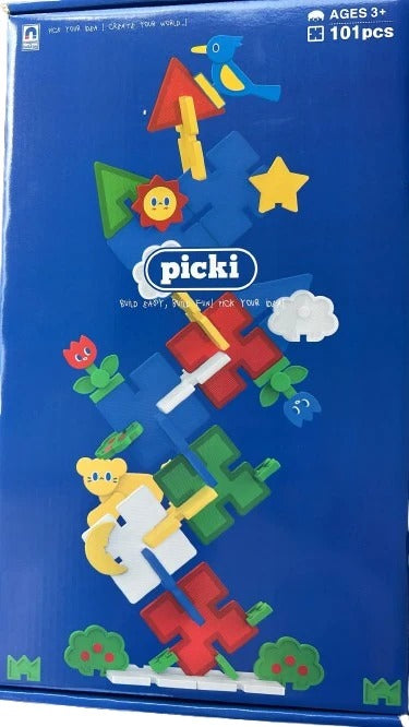 משחק הרכבה מגנטי 101 חלקים כולל צורות picki
