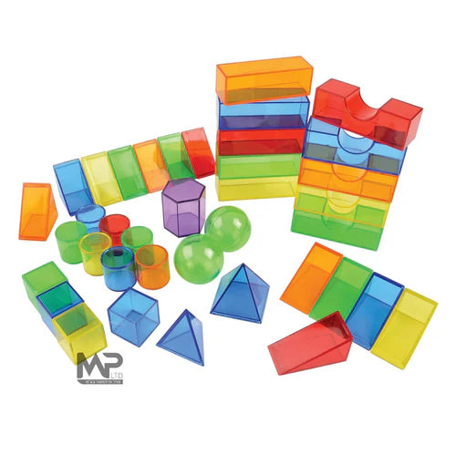קוביות מפלסטיק שקוף לשולחן אור-50 יח